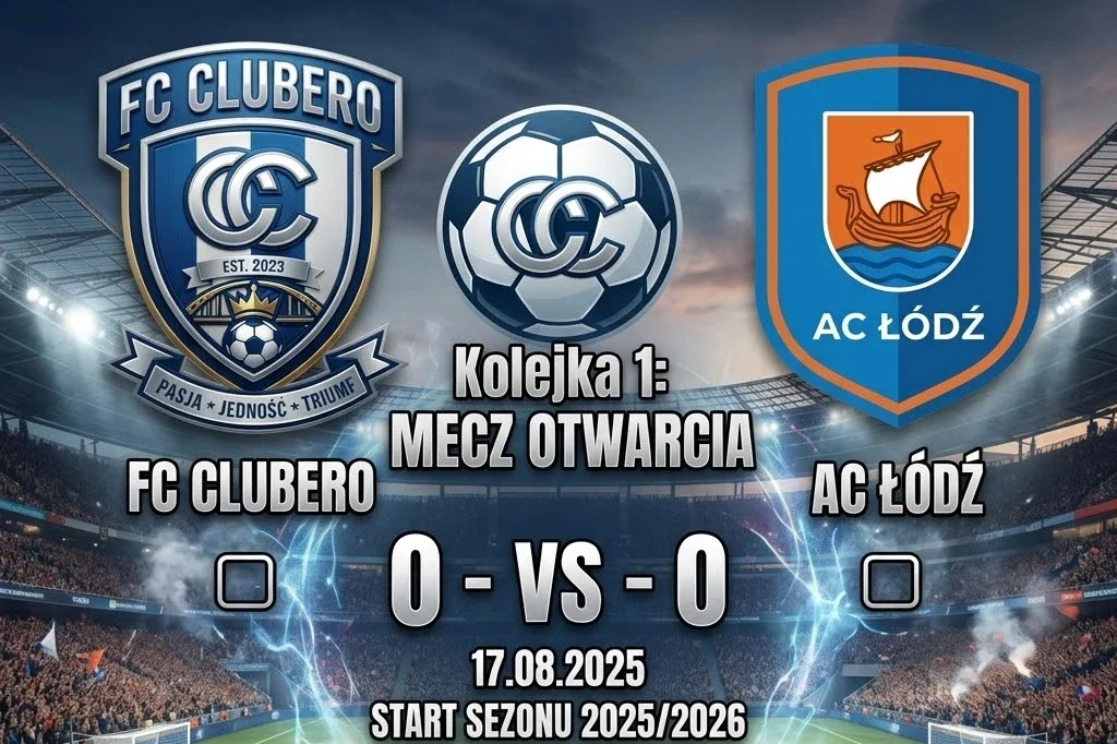 Plakat - pierwszy mecz sezonu